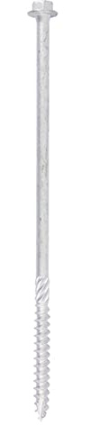 TIMCO Vis à bois à tête hexagonale très résistante - Argentées - 10 x 200 mm