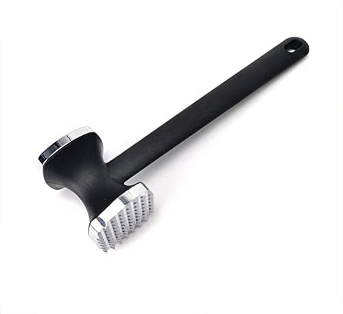ZMREN Meat Tenderizer Hammer, Double-sided stainless steel meat tenderiser with non-slip handle, meat hammer for steak, chicken, pork, Dishwasher safe
