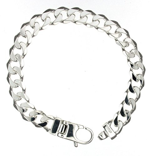 Original italienisches Panzerarmband 925 Silber 10mm 17 cm Silberarmband Armband Damen Herren Schmuck ab Fabrik tendenze Italy