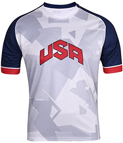 SINLEISI Fußballtrikot 2022 WM 2024 Copa America Fan – Argentinien, Brasilien, Mexiko und USA, usa, Klein