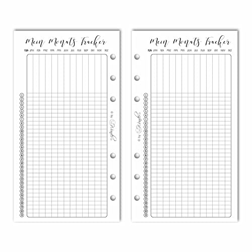 SinnWunder® Habit-Tracker Listen für ein Monat, passend für 6-Ringplaner der Größe Personal