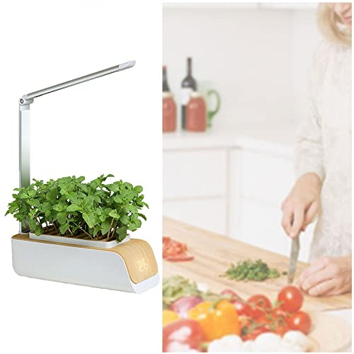 ADITAM Hydroponie, Lampe De Croissance LED LumièRe Bleue Rouge, ContrôLe Intelligent des Puces, Potager D'IntéRieur, Convient à La Croissance De Diverses Plantes