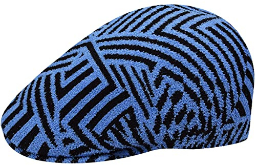 Kangol Virtual Grid 507 Flatcap Schirmmütze Schiebermütze Damen/Herren - mit Schirm Sommer Frühling-Sommer - XL (60-61 cm) schwarz-blau