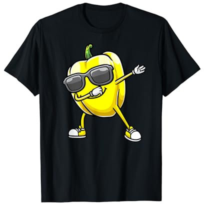 Dancing Yellow Bell Pepper With Sunglasses Capsicum T-Shirt