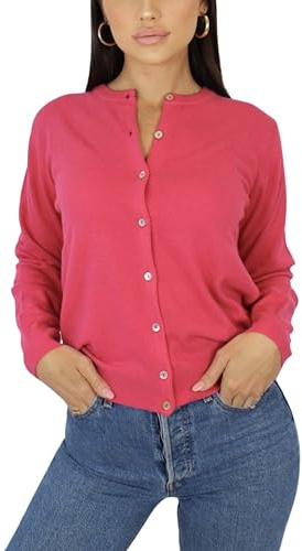 Win's - Chaleco de cachemira para mujer, fabricado en Italia, rosa, S