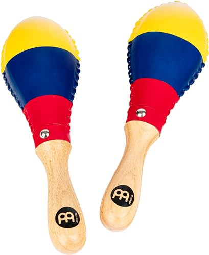 Meinl Percussion Rawhide Maracas, Mehrfarbig (MSM3CO) | 2 Maracas mit ergonomischem Griff, Klassischer, warmer Maraca Sound, Traditionelle Größe, Rohleder und Holz