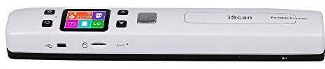 YIWENG Escáner portátil 1050DPI Compatible con Tarjeta TF Máx. 32GB Photo JPEG PDF Escaneo en Color Recibos Libros Documento A4,Escáner portátil