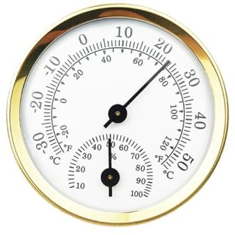 CAXUSD Mini-hygrothermograph Mit Präzisem Zeiger Robustes Mehrzweck-sensor-thermometer-hygrometer Für Kühlschränke Tiefkühltruhen Und Innenräume Bis Messbereich Kompaktes Design Ablesbare