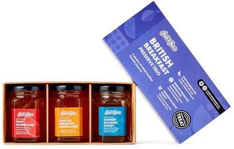 Josh & Jim's - Gourmet Breakfast Preserve Set, Trio Marmalade & Honey, No Palm Oil, Ovo-Lacto Friendly, 3x114g | Trio Marmalade & Honey, No Palm Oil, Ovo-Lacto Friendly