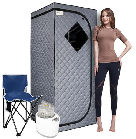 Sauna, Baño De Vapor Casero para Todo El Cuerpo con Olla De Vapor De 4L, Funciones Anti-Seca Y Apagado Automático para Ayudar a Refrescarse Y Mejorar La Salud General.