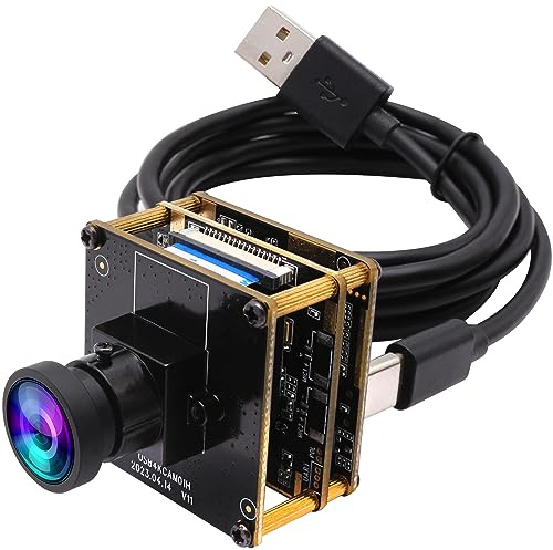 IEights Module de caméra USB HDMI 4K - Webcam grand angle pour ordinateur 4K 30fps - Mini UVC USB 2.0 Lightburn - Caméra de sécurité USB pour graveur laser - Zoom numérique 2x - Caméra de sécurité USB