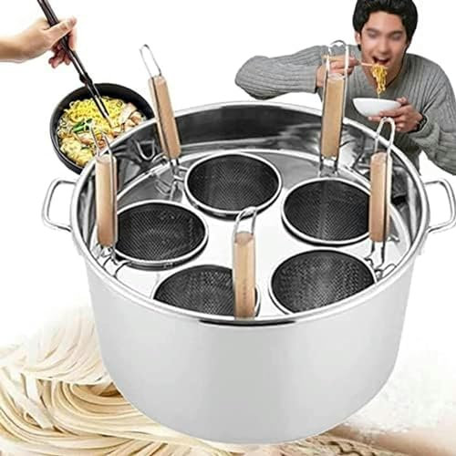BTURYT Set di Inserti per cuocipasta, cuocipasta Multifunzionale con divisore e colino, cestello per pentole in Acciaio Inossidabile per Gnocchi di Pasta [Classe energetica A]