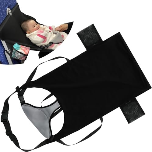 KTCINA Fußstütze Für Flugzeug Kinder, Polyester, Kunststoffrahmen, Kinderflugzeug Fußstütze, Schwarz, Tragbar