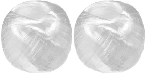 M METERXITY 2 Rollos Cuerda de Poliéster Nylon Plástico 4cm x 110M (A*L) Rollo de Cuerdas de Plástico para Hogar Manualidades/Jardinería/Embalaje/Transporte [360 Pies/4330 Blanco]