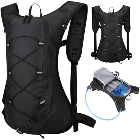 Vest al chaleco de hidratación de la hidratación, chaleco de carrera transpirable impermeable, 16.1x11.4x3.9 Vestido de agua corriendo con tira reflectante, mochila de corrientes para ir de senderism