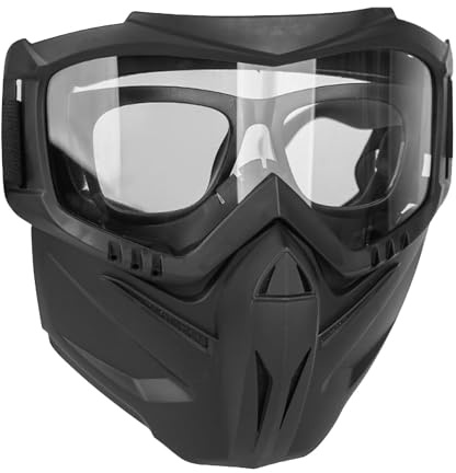 Tanxemery Gesichtsbedeckung mit Brille,Brillen-Gesichtsbedeckung - Motorradbrille - Motorradhelme, Reitbrille, Brille mit Gesichtsschutz, verstellbar, rutschfest, für Offroad-Radfahren