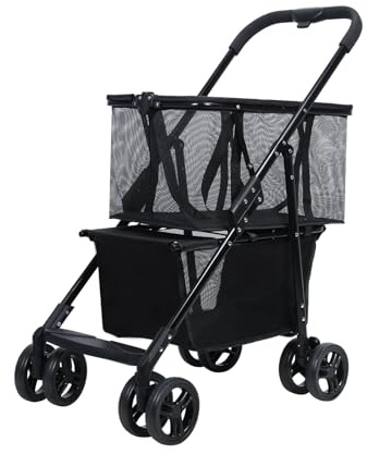 Personal Luxury Folding Shopping Carts with Wheels, Collapsible Utility Trolley Carts with Detachable Carry Bag, Portable Shopping Cart for Groceries, Laundry, Camping