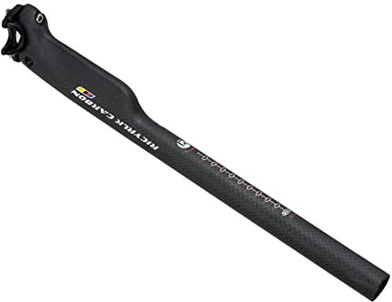 DONGLING SattelstüTze Vollkohlefaser-Fahrradstützpfahl MTB 3K. Rennradstützpunkte Breaking Wind Sattelstütze 27.2/30,8/31.6 * 350/400mm SattelstüTze Gefedert(Matte30.8x400mm)