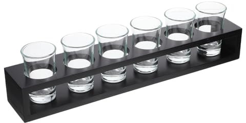 Cabilock Elegante Juego De Copas Para Vino Con Base De Madera Gran Capacidad Para Reuniones Sociales