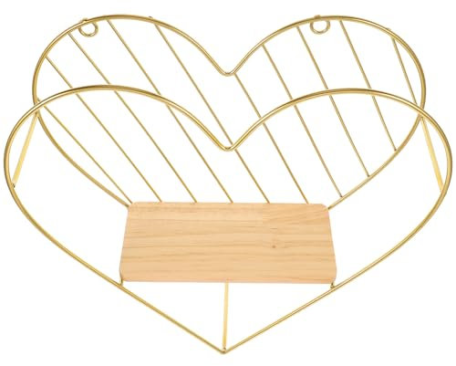 Levemolo Nordic Herz Herzförmiger Wandhaken Und Organizer Aus Eisen Für Dekorative Wandgestaltung Für Schlafzimmer Wohnzimmer Und Jugendzimmer Goldene Farbe Kein Bohren Erforderlich