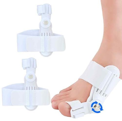 RUKAN Hallux Valgus Korrektur, 2 Stück Verstellbar Hallux Valgus Socken, Hallux Valgus Bandage für Männer und Frauen, Zehenspreizer Hallux Valgus Großer Zeh (34-45)
