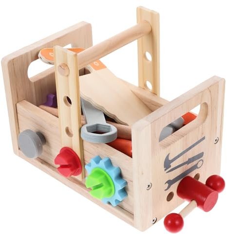 Yardwe Holzwerkzeugset Für Junge Mädchen Spielzeug-Werkzeug-Set Mit Kunststoff Und Holz Sicher Und Langlebig Fördert Hand-Augen-koordination Und Logisches Denken Farbenfroh Und