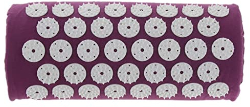 MagiDeal Akupressur Kissen für Nacken Und Rücken 29.5x12.4x6.5cm, Lila