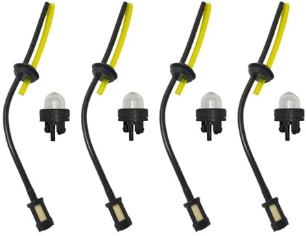 SCVYLNZ Petrol Hose And Pear Priming Set Fuel Filter Kit 4 Hose And 4 Priming Bulb Fit For Carburettor Grass Cutter Spare Parts