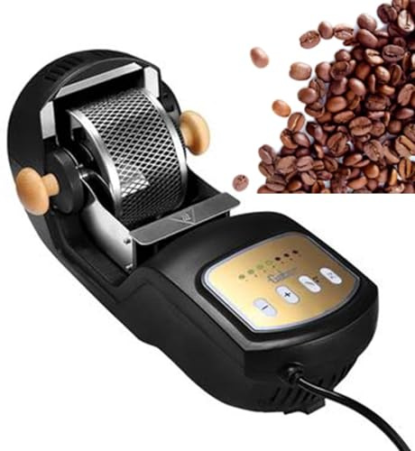 Automatic Coffee Bean Roaster, Stainless Steel Hollow Roller with 7 Roasting Options, for Home Use and Gifts