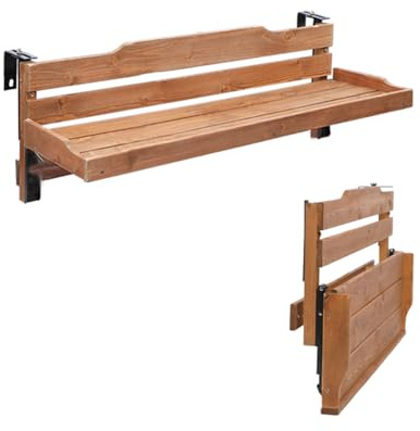 Verstellbarer, klappbarer Balkon-Hängetisch – kompakter, platzsparender Geländertisch für den Außenbereich, perfekt für kleine Balkone, (120X)