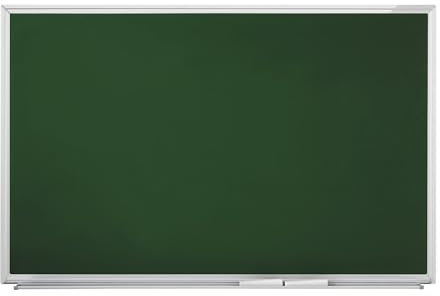 magnetoplan Design-Kreidetafel SP, grün, magnetisch | BxH 900x600 mm | Für Büro, Schule + Kinderzimmer | Beschreib- & abwischbar mit Kreide + Kreidemarkern | Mit Aluminiumrahmen & Ablageschale
