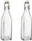 BORMIOLI ROCCO ‘Swing’ Multipurpose Glass Bottles 500ml (Set of 2) – Glass Airtight Preserve Bottles with Swing-Top Lids – Water Bottles for Fridge/Oil Bottles for Kitchen – Premium Toughened Glass