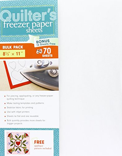 C&T Publishing CTP20315 70 Piece Quilter's Freezer Paper Sheets, 8.5 x 11