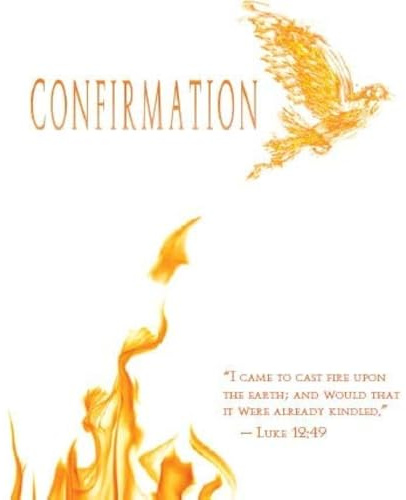 Salutare Stationery Dove of Fire Confirmation Card