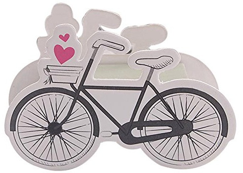 50 Stück Schachteln für Schokodragees in Form eines Fahrrads Herz Love