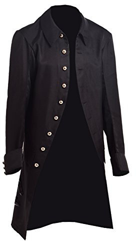 BLESSUME Steampunk Jacket Victorian Men Colonial Frock Coat (L)