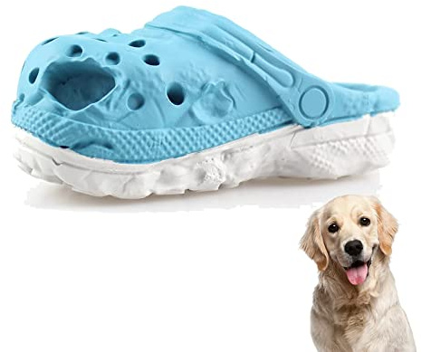 MONDOTOY Tuggleksak för hund, Hund Leksaker, Skeletttoffelformad Tuggleksak för Träning och Rengöring av Tänder, Tuff och Hållbar Giftfri Naturgummi, Lämplig för Medelstora och Stora Hundar (Blå)