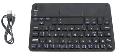 Mini Clavier Bluetooth sans Fil Ultra-Mince de 7 Pouces avec Pavé Tactile pour Tablette Android PC