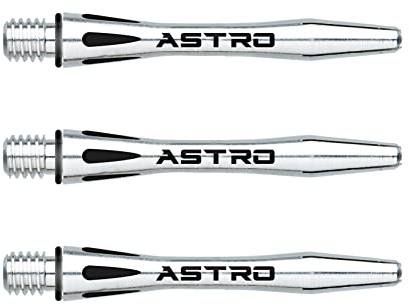 WINMAU Astro Short Aluminium Dart Stems - 1 Set per Pack (3 shafts in total)