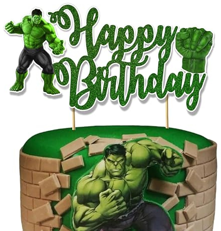 Hlk Happy Birthday Cake Topper - Fun Party Decoration - Stylish Cake Accessory - Durable & Reusable - Perfect for Celebrations, Events & Festive Gatherings