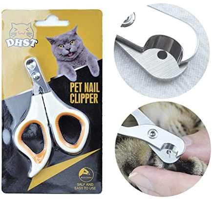 LUTAKU Coupe-griffes pour animaux de compagnie, version mise à jour pour chat et chaton, coupe-griffes professionnel pour chat, chiot, chaton et petit chien (orange)