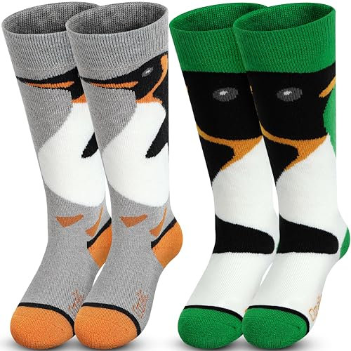 Ozaiic Merino Wolle Skisocken Kinder, Thermosocken Warme Wintersocken für Mädchen & Jungen, Dicke Sportsocken Kniestrümpfe Skistrümpfe zum Skifahren und Snowboarden