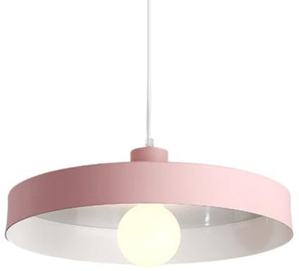 JISHUBO Pantalla De Lámpara Colgante De Metal En Forma De Platillo Volador Creativo,Lámpara De Estilo Industrial,Lámpara Colgante De Una Sola Cabeza Con Base E27,Sala De Reuniones Peluquería Bibliotec
