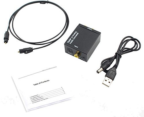 ISTOVO Toslink coaxial Digital a analogico Adaptador convertidor de Audio L/R 3.5 mm