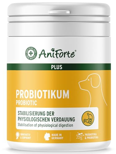 AniForte Plus Probiotikum Tabs für Hunde 90 Stück - Natürliche Präbiotika & Probiotika für Hunde, Stabilisiert die Verdauung & fördert eine gesunde Darmflora, mit aktiven Darmbakterien