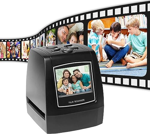 Digital Film & Slide Scanner, 2,36 in LCD-Bildschirm 48MP Film Scanner, Konvertieren 35mm/135mm Farbe Schwarz Weiß Positiv, Negative und Folien zu 5MP JPEG Digital Fotos