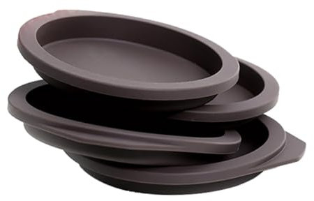 RORPOIR 4pezzi Stampo Silicone Antiaderente Per Torte Rondonde Per Dolci Cioccolato e Biscotti Per Cucina Domestica e Professionale