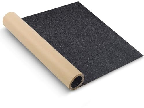 AUKSKY Skateboard-Griptape, 115 x 27 cm, Selbstklebendes Premium-Anti-Rutsch-Tape, Anti-Luftblasen-langes Griptape für Longboard, Treppen, Roller, Schwarz