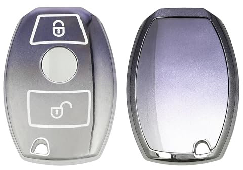 kwmobile Custodia Compatibile con Mercedes Benz con 2 tasti (solo Keyless Go) - Cover Chiavi Auto Protezione Copri Telecomando - Copertina Chiave - Copertura Gommata Silicone TPU