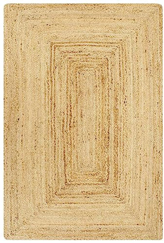 Sufrk Tappeto Artigianale in Juta Naturale 120x180 cm,Tappeto da Soggiorno/passatoia Effetto sisal,Durevole e Resistente